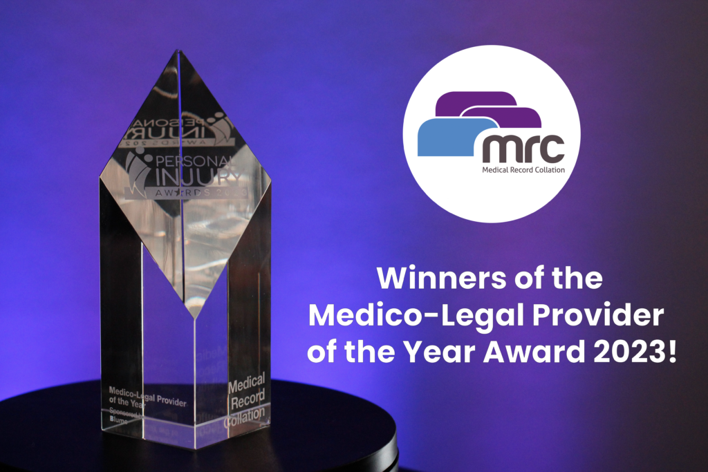 MRC Clinches Prestigious Medico-Legal Provider of the Year Award at Personal Injury Awards 2023